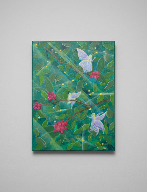 Fairies & Berries Original Painting