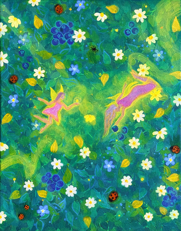 Blueberries & Fairies Print